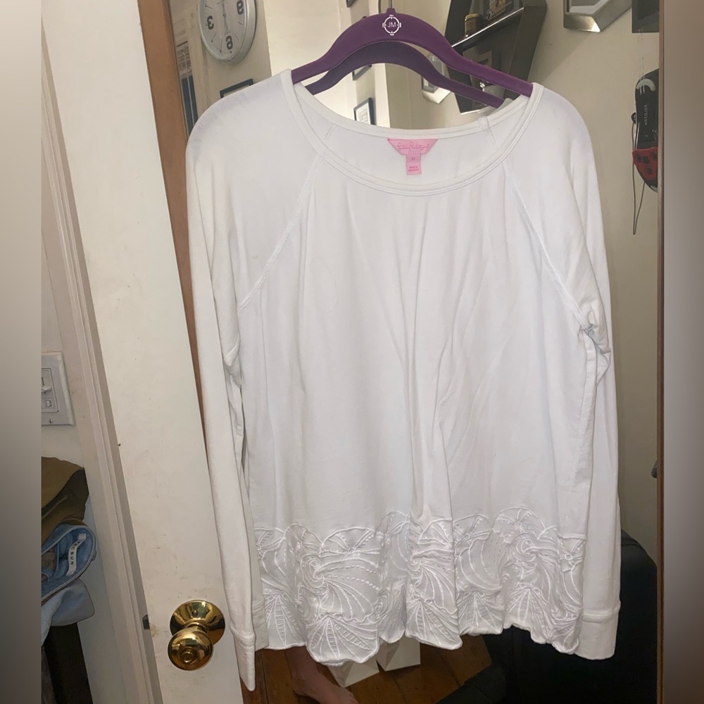 Lily Pulitzer White Long Sleeve Shirt
